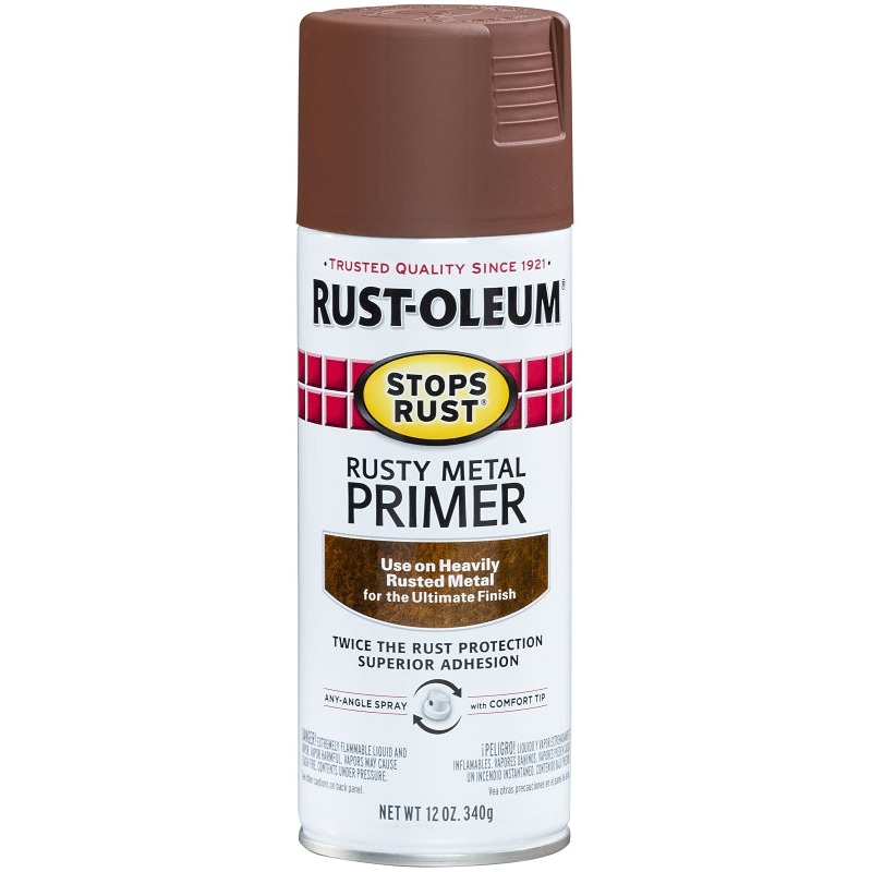 Rust-Oleum 7769830 Primer, Rusty Metal, Flat/Matte, 12 oz