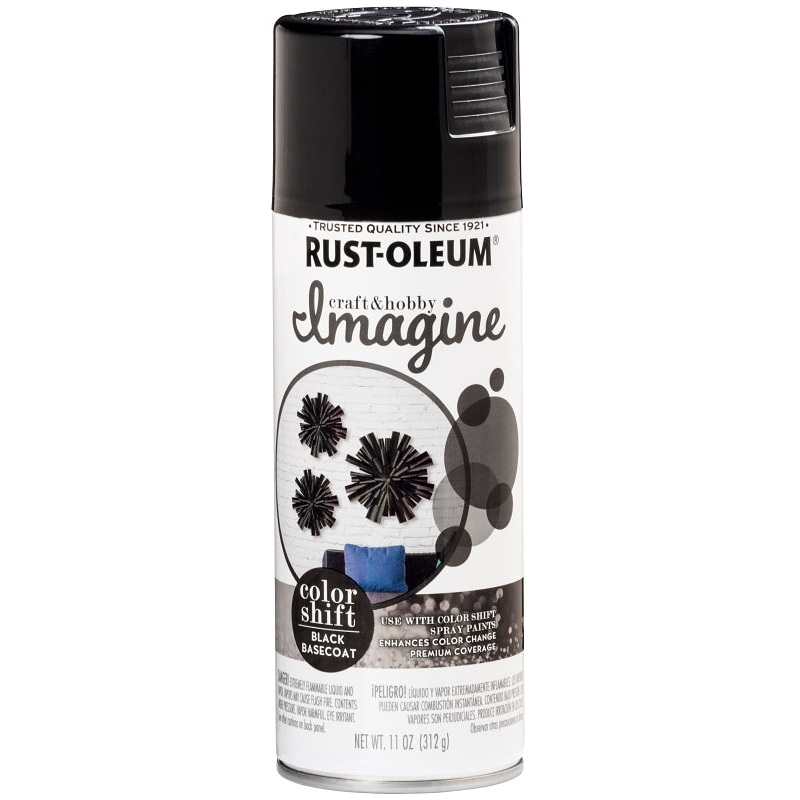 Rust-Oleum Imagine 345664 Craft Spray Paint, Black, 11 oz, Can