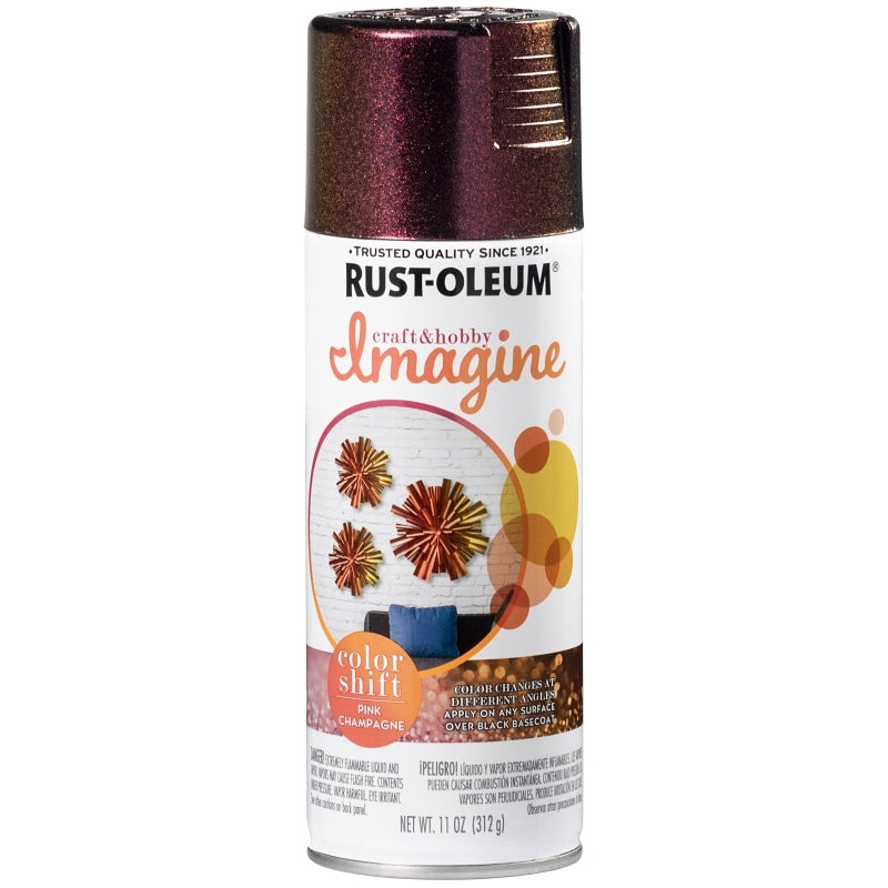 Rust-Oleum Imagine 353468 Craft Spray Paint, Champagne/Pink, 11 oz, Can