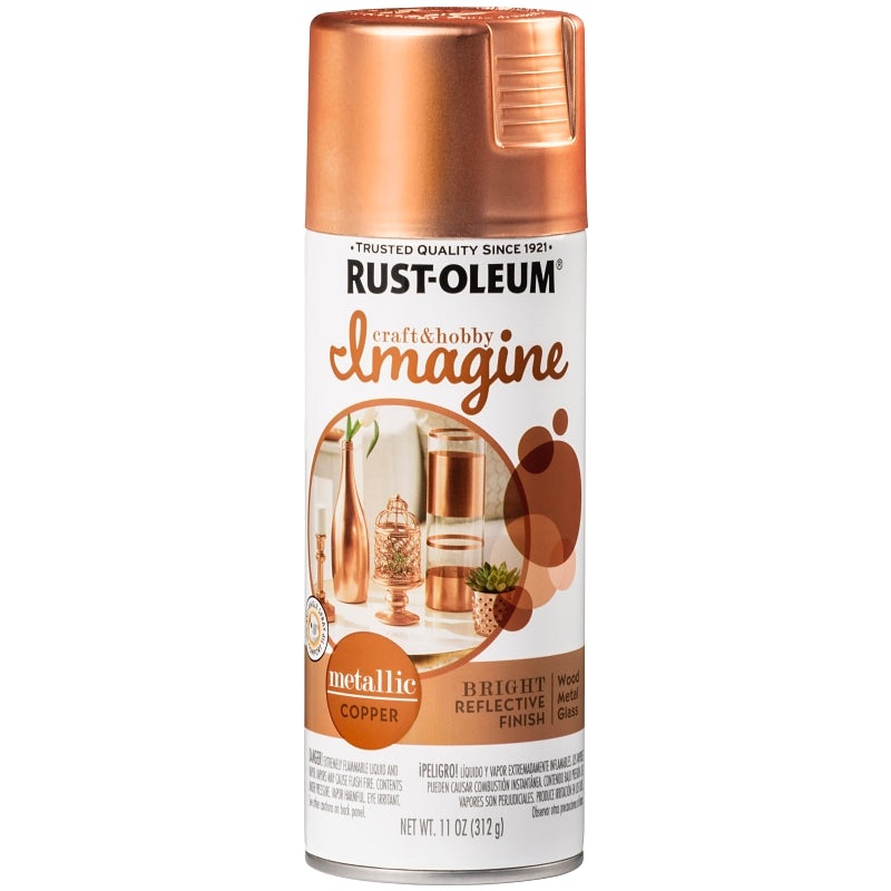 Rust-Oleum Imagine 353724 Craft Spray Paint, Metallic, Copper, 11 oz, Can