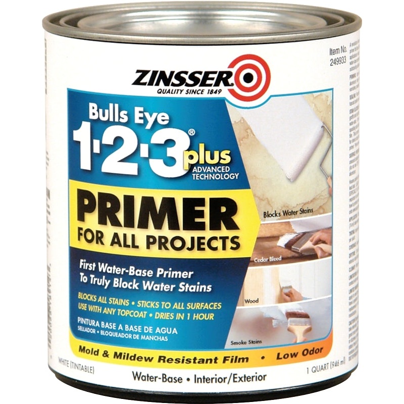 Zinsser 249933 Primer, White, 1 qt, Can