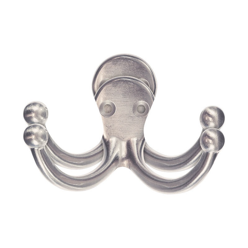 Ace Small Double Garment Hook 1 in. L Brass 2 pk