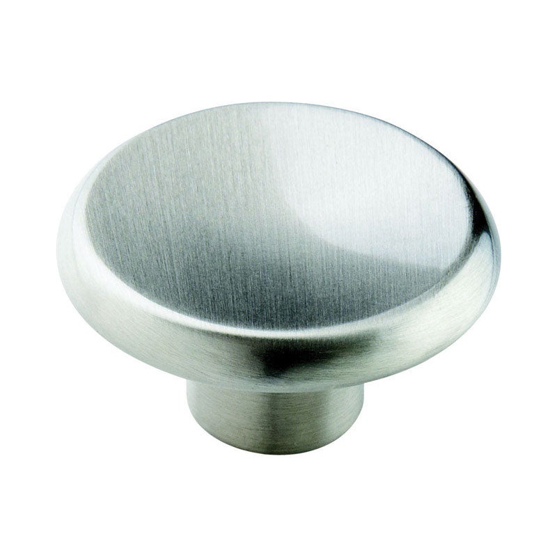 Amerock Allison Round Furniture Knob 1-1/2 in. Dia. 1 in. Satin Nickel 10 pk