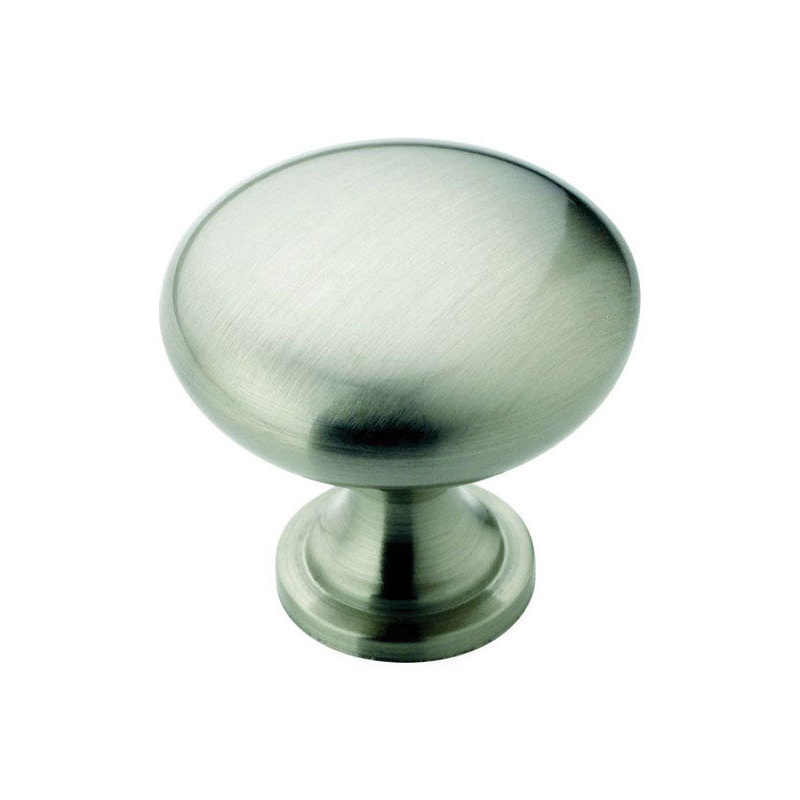 Amerock Allison Round Furniture Knob 1-1/4 in. Dia. 1-1/8 in. Satin Nickel 2 pk