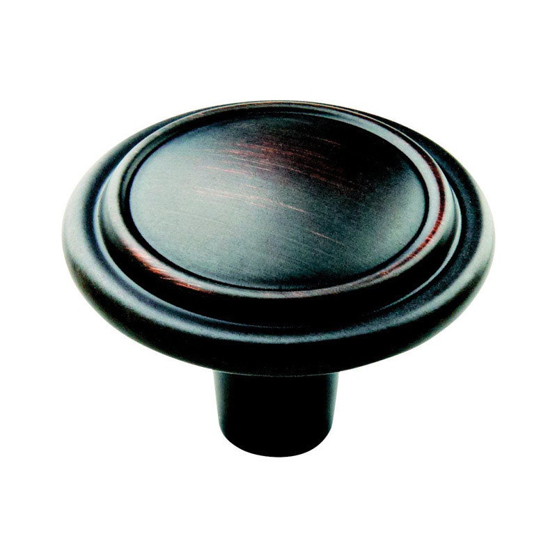 Amerock Allison Round Furniture Knob 1-1/4 in. Dia. 3/4 in. Oil-Rubbed Bronze 2 pk