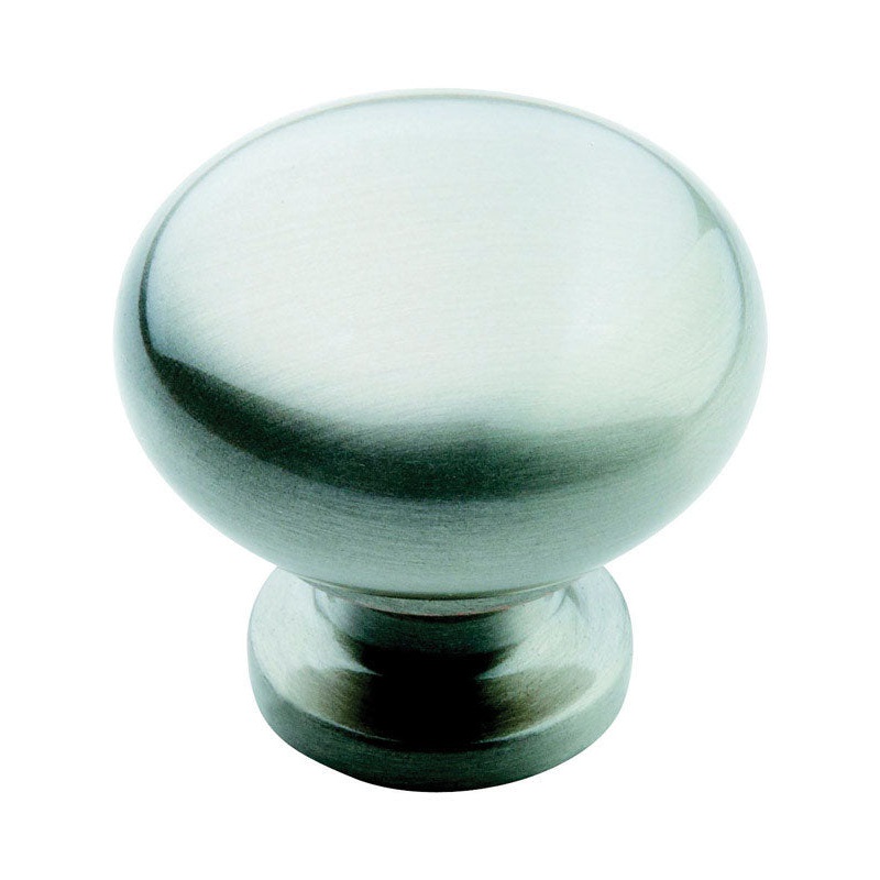 Amerock Allison Round Furniture Knob 1-3/16 in. Dia. 1-1/16 in. Satin Nickel 2 pk
