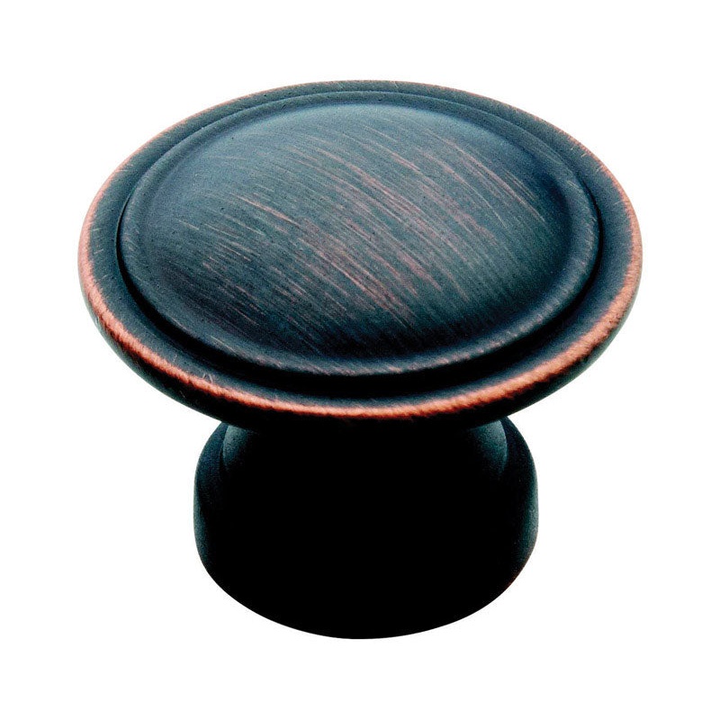 Amerock Allison Round Furniture Knob 1-3/16 in. Dia. 7/8 in. Oil-Rubbed Bronze 2 pk