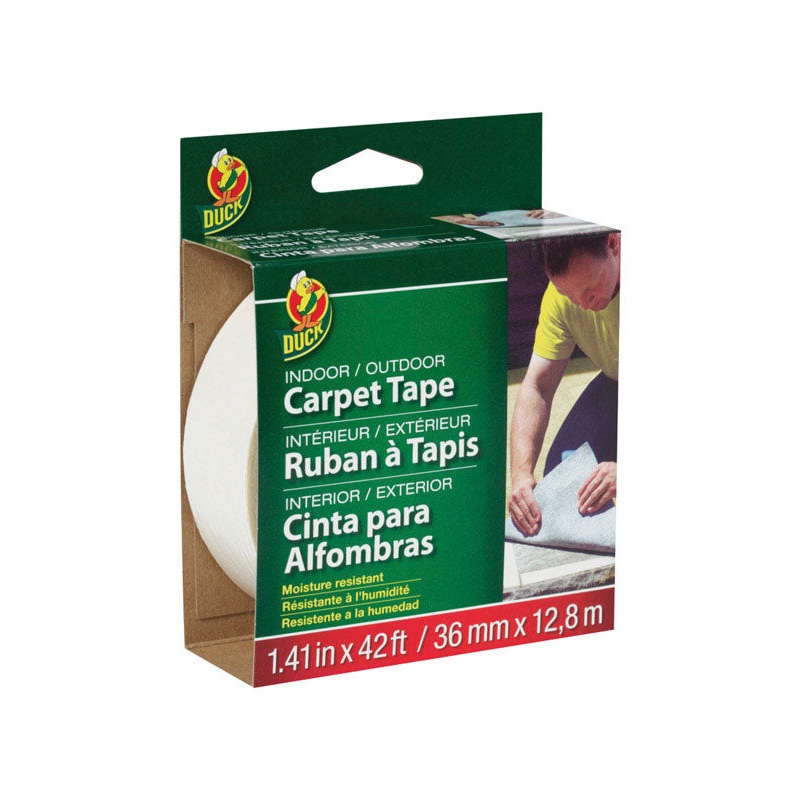 Duck 1.41 in. W x 42 ft. L Carpet Tape White