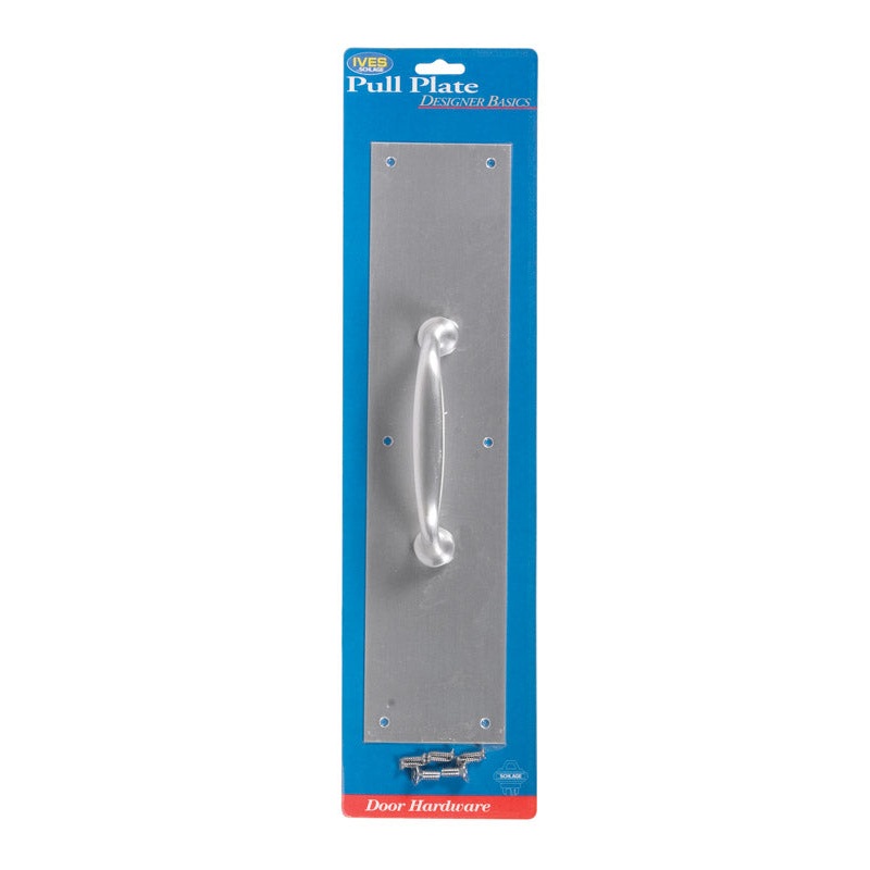 H.B. Ives 15 in. L Natural Aluminum  Pull Plate