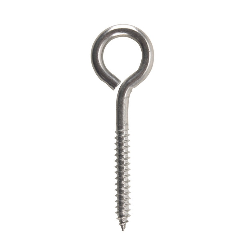 Hampton Stainless Steel 4 in. L Lag Thread Eyebolt