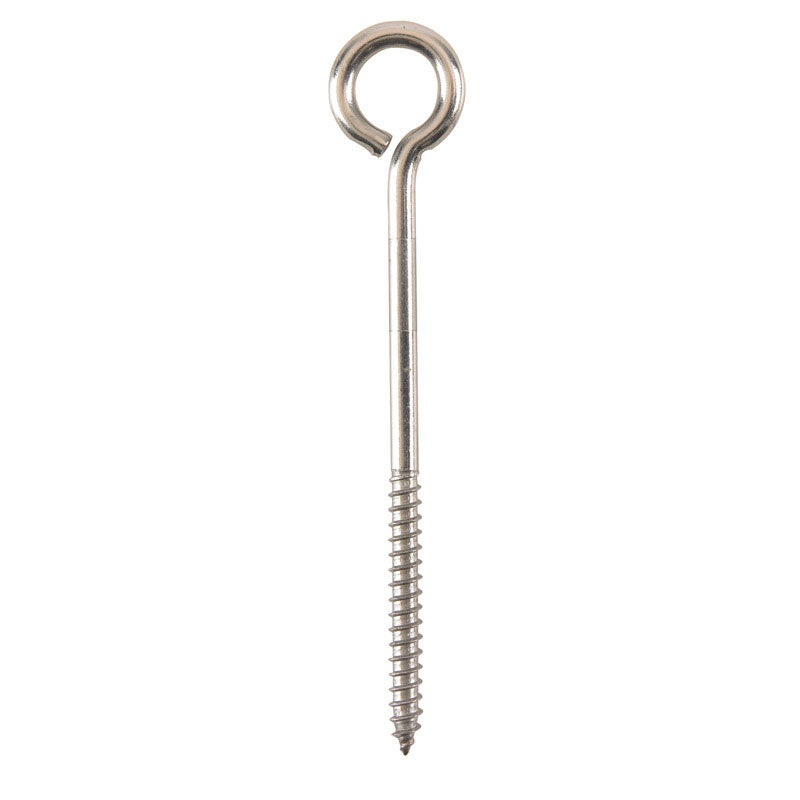 Hampton Stainless Steel Lag Thread Eyebolt 5 in. L