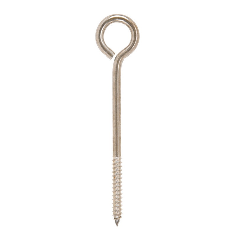 Hampton Stainless Steel Lag Thread Eyebolt 6 in. L