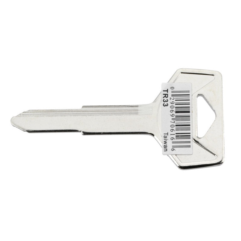 Hy-Ko Automotive Key Blank EZ# TR33 Single sided Nickel-Plated Brass Fits 1990 And Older Igniti