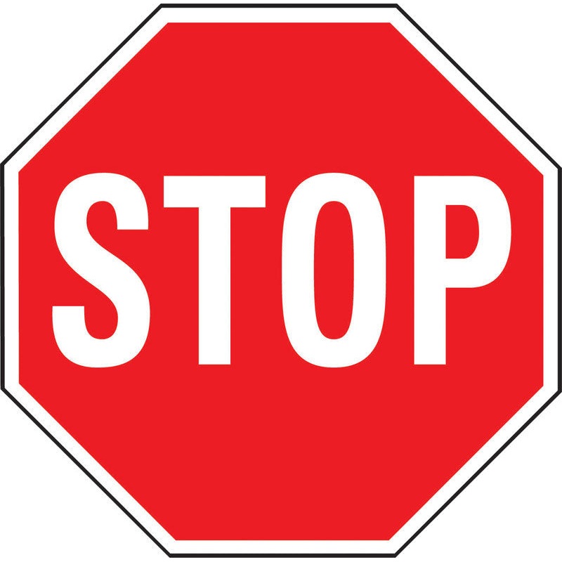 Hy-Ko English 18 in. H x 18 in. W Aluminum Sign Stop