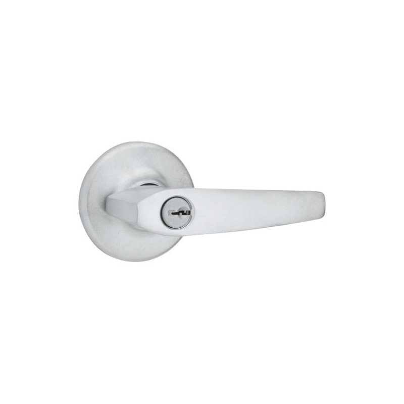 Kwikset Delta Satin Chrome Steel Entry Lockset ANSI/BHMA Grade 3 KW1 1-3/4 in.