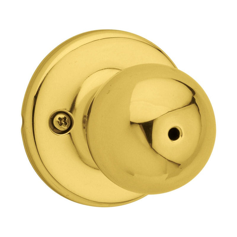 Kwikset Polo Polished Brass Steel Privacy Knob 3 Grade Right or Left Handed