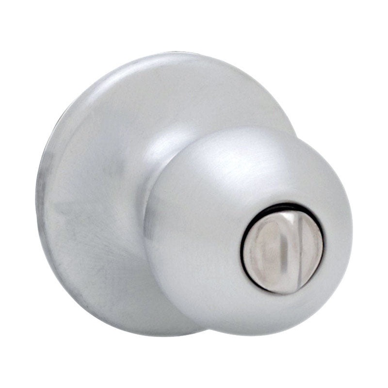 Kwikset Polo Polo Privacy Knob Satin Chrome Steel 3 Grade Left or Right Handed
