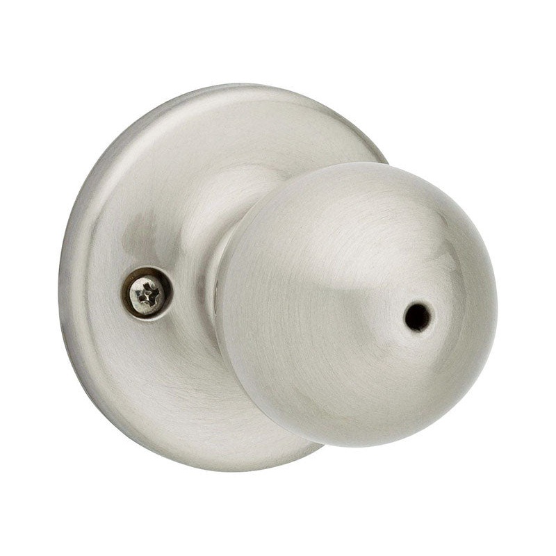 Kwikset Polo Polo Privacy Knob Satin Nickel Steel 3 Grade Left or Right Handed