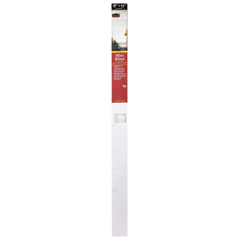 Living Accents Vinyl Horizontal Interior Mini-Blinds 48 in. W x 64 in. L White