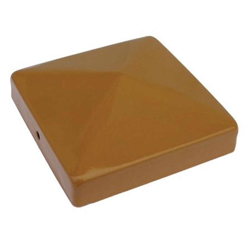 Pylex 12035 Post Cap, 4 in L, 4 in W, Steel, Cedar, Powder-Coated