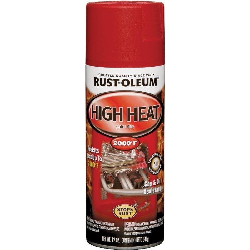 Rust-Oleum 248908 Engine Spray Paint, Flat, Red, 12 oz, Can