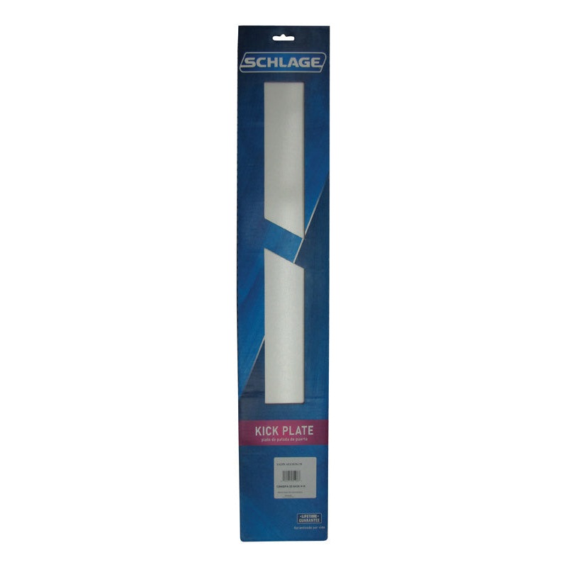 Schlage 6 in. D x 6 in. W x 34 in. L Kickplate 1 pk Aluminum Anodized Finish
