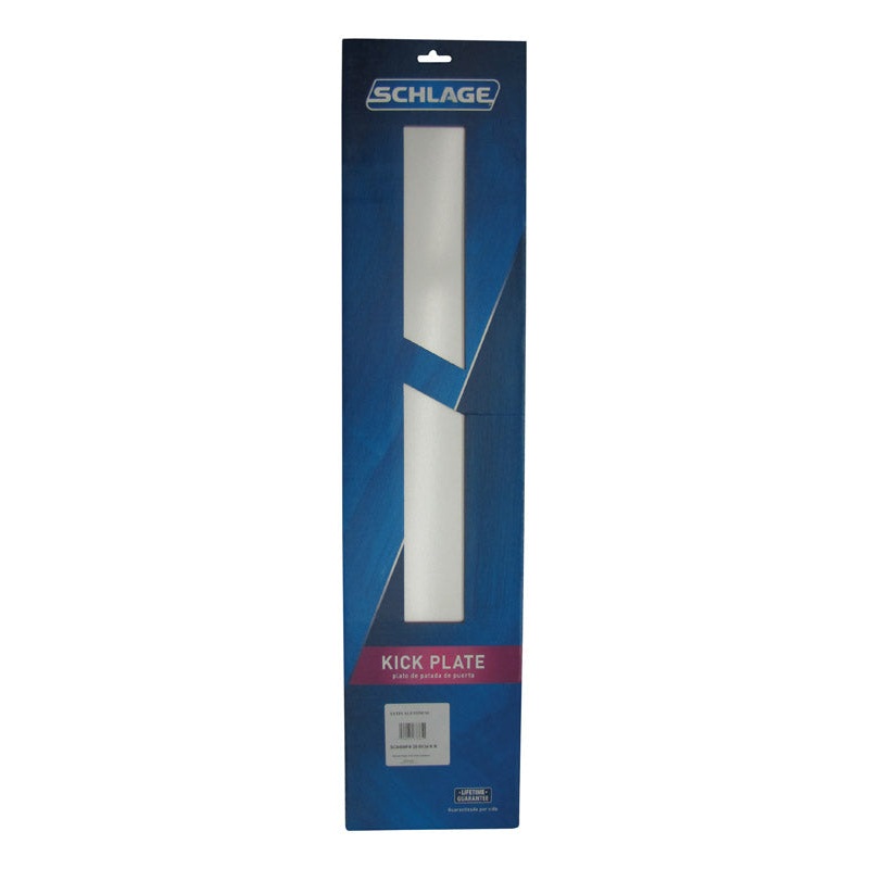 Schlage 8 in. D x 34 in. L x 8 in. W Kickplate Anodized Finish Aluminum 1 pk