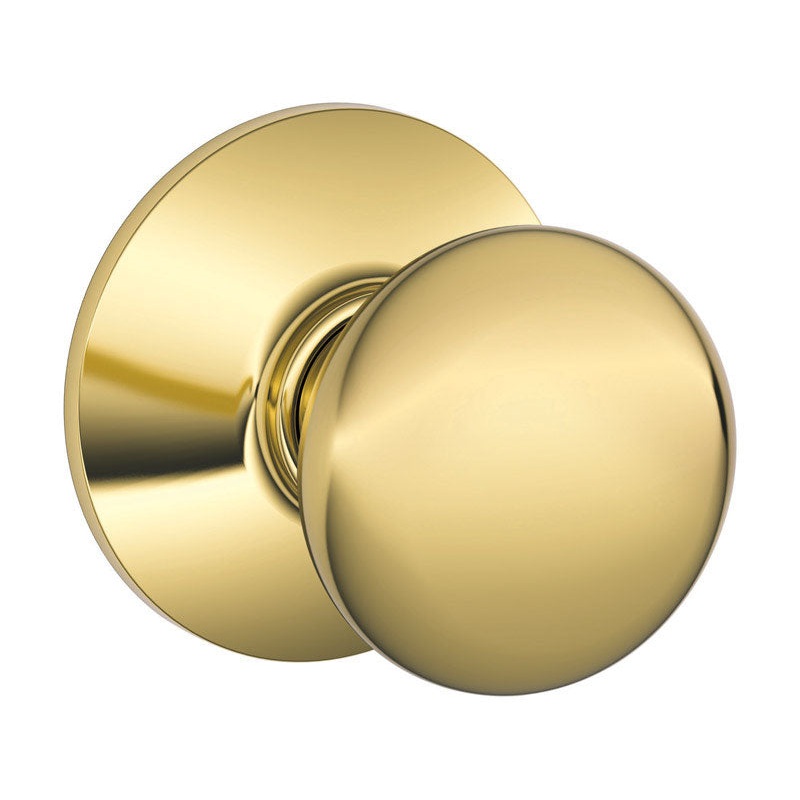 Schlage Plymouth Passage Lockset Bright Brass Steel 2 Grade Left Handed, Right Handed
