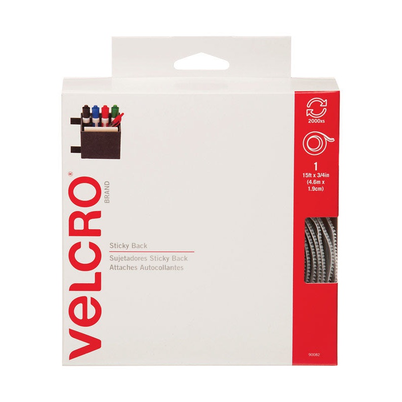 Velcro Hook and Loop Fastener 15 ft. L x 3/4 in. W White