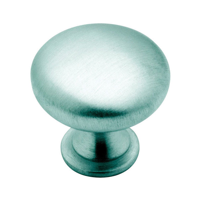 Amerock Allison Round Furniture Knob 1-1/4 in. Dia. 1-1/8 in. Brushed Chrome 2 pk