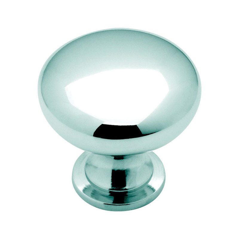 Amerock Allison Round Furniture Knob 1-1/4 in. Dia. 1-1/8 in. Polished Chrome 2 pk
