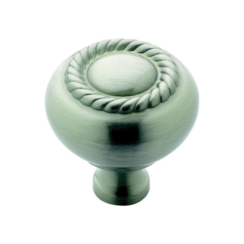 Amerock Allison Round Furniture Knob 1-1/4 in. Dia. 1-1/8 in. Satin Nickel-Satin Chrome 1 pk