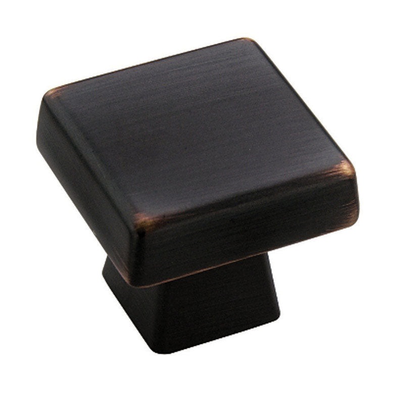 Amerock Blackrock Square Furniture Knob 1-1/16 in. Oil-Rubbed Bronze 1 pk