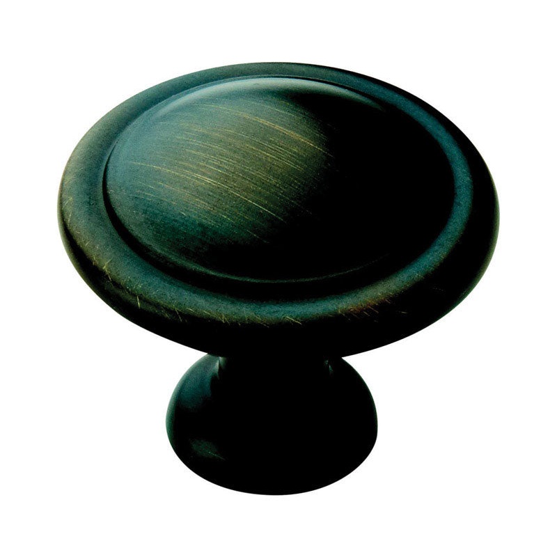 Amerock Reflections Round Furniture Knob 1-1/4 in. Dia. 1 in. Roman Bronze 2 pk