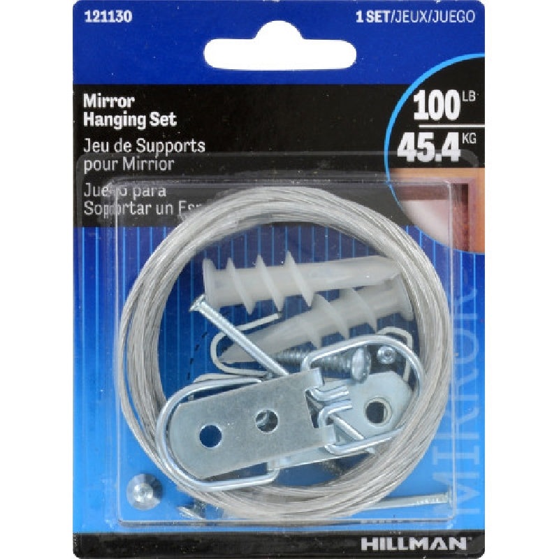 Hillman AnchorWire Steel Extra Heavy Mirror Holder Kit 1 pk