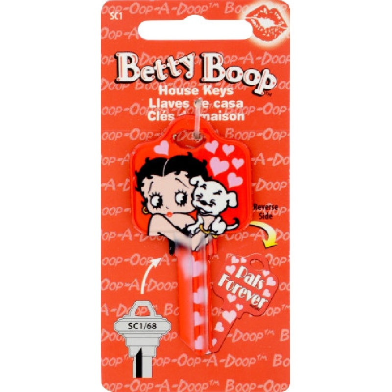 Howard Keys Betty Boop Betty Boop Pals Forever House/Office Key Blank Single sided For Schlage