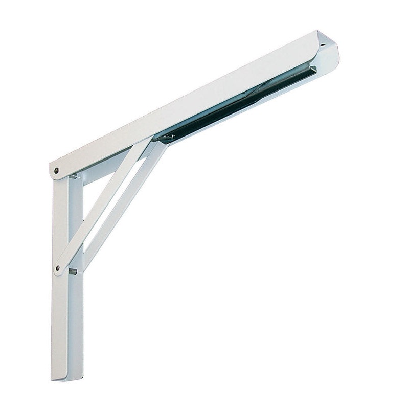 Knape & Vogt Steel White Folding L Shelf Bracket 12 in. L