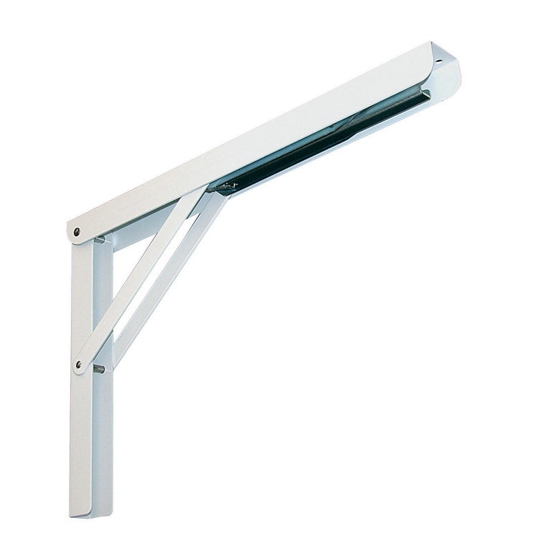 Knape & Vogt Steel White Folding L Shelf Bracket 16 in. L