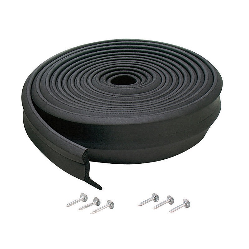 M-D Building Products Garage Door Rubber 16 ft. L x 1 in. Door Bottom Black