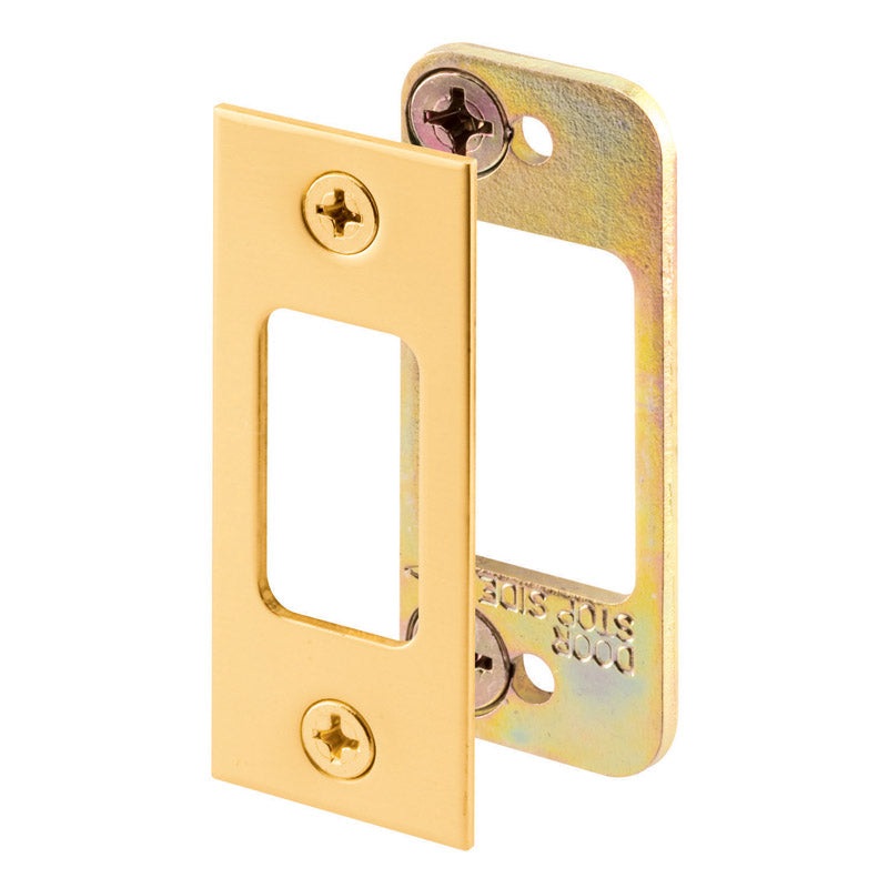 Prime-Line 2.75 in. H x 1.125 in. L Brass-Plated Steel Latch Strike Plate
