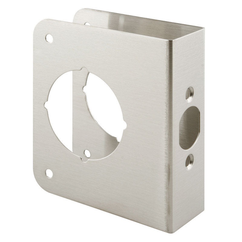 Prime-Line 4.5 in. H x 3.875 in. L Brushed Stainless Steel Stainless Steel Door Reinforcer