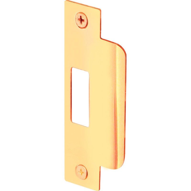 Prime-Line 4.875 in. H x 1.25 in. L Brass-Plated Steel Door Strike