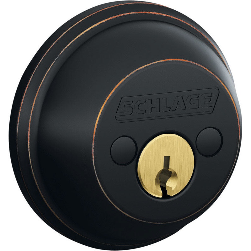 Schlage Aged Bronze Zinc Double Cylinder Deadbolt