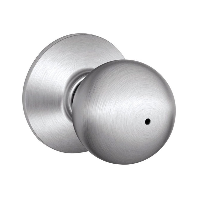 Schlage Orbit Satin Chrome Steel Privacy Lockset ANSI Grade 2 1-3/4 in.