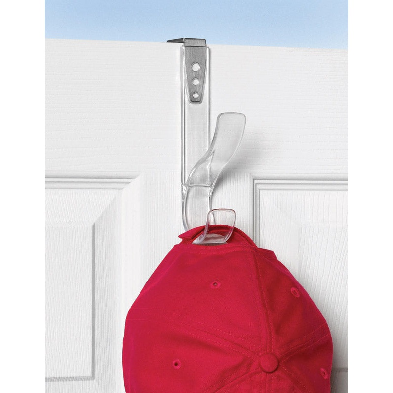 Spectrum Diversified Medium Edge Adjustable Over the Door Hat & Coat Hook 7 in. L Plastic and St