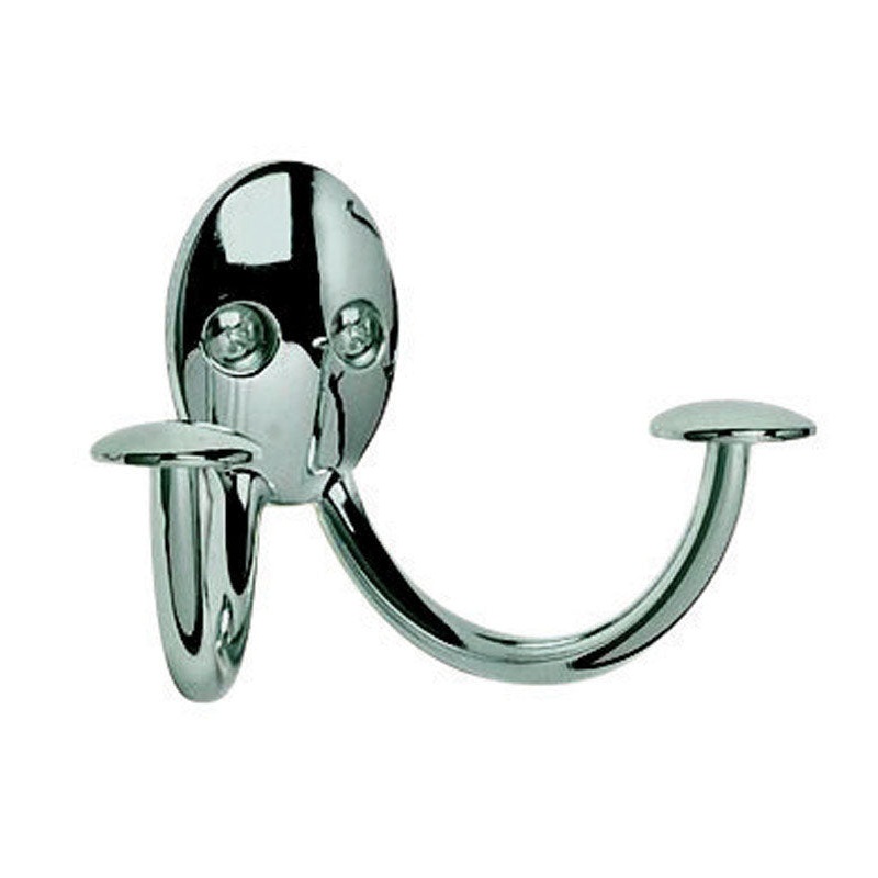 Spectrum Diversified Small Stratford Double Hook 2-1/2 in. L Steel 1 pk