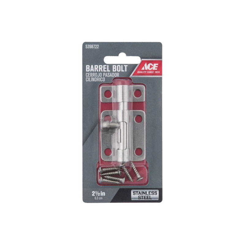 Ace 2.5 in. L Polished Stainless Steel Heavy Duty Barrel Bolt