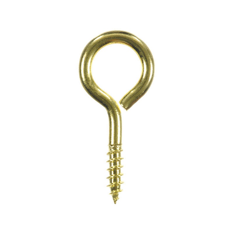 Ace 5/32 1-7/16 in. L Polished Brass Screw Eye 3 pk