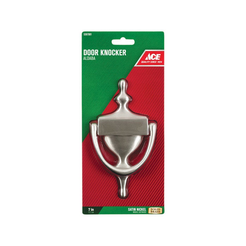 Ace 7 in. L Nickel Door Knocker