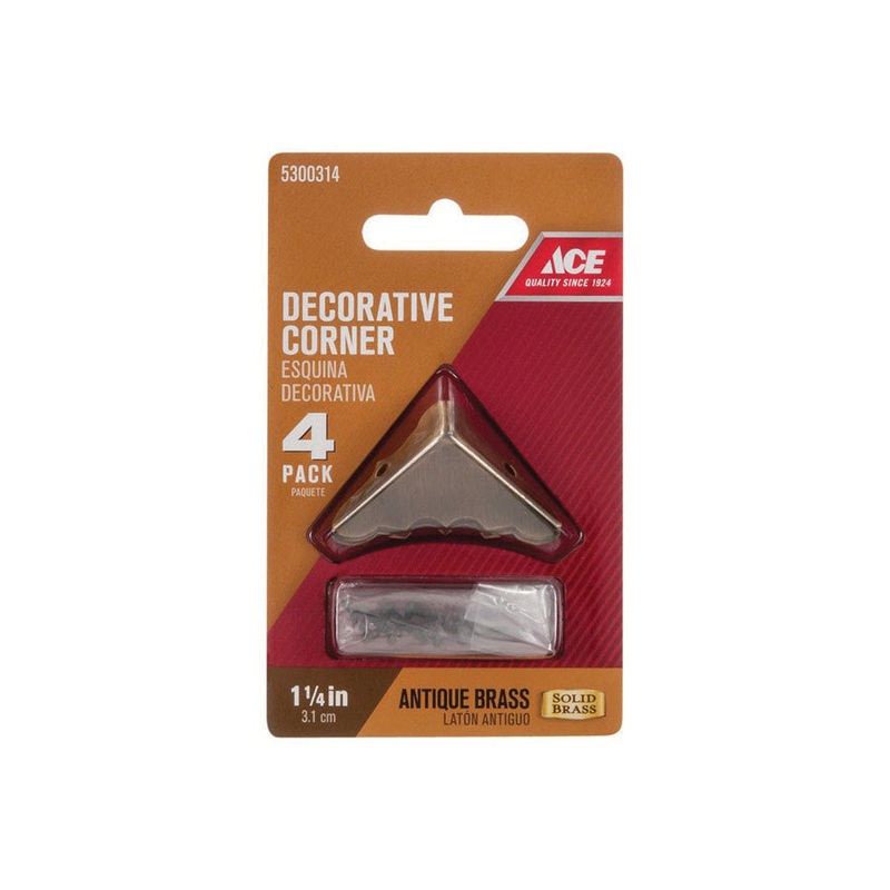 Ace Antique Decorative Corner 1.3 in. L x 0.6 in. W 4 pk